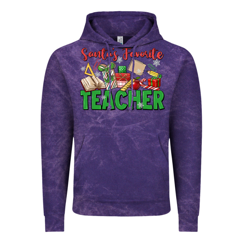 Santa's Favorite Teacher Vintage Hoodie by MaliasSmallBusiness | Teevron