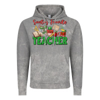 Cloud Rock santa's favorite teacher Vintage Hoodie - MaliasSmallBusiness