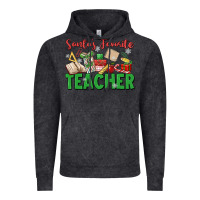 Vintage Black santa's favorite teacher Vintage Hoodie - MaliasSmallBusiness