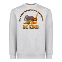 Heather Grey In a World Where You Can Be Anything Bee Kind Heavyweight Sweatshirt - Bettercallsaul