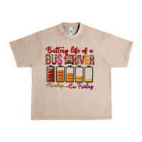 French Oak Battery Life Of A Bus Driver Urban Heavy Tee - BundleAndBundleShop