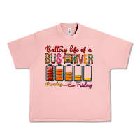 Salmon Battery Life Of A Bus Driver Urban Heavy Tee - BundleAndBundleShop