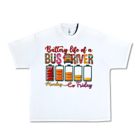 White Battery Life Of A Bus Driver Urban Heavy Tee - BundleAndBundleShop