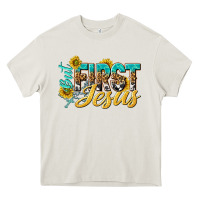 Cream but first jesus Heavy Core Tee - NancyCooperArtShop