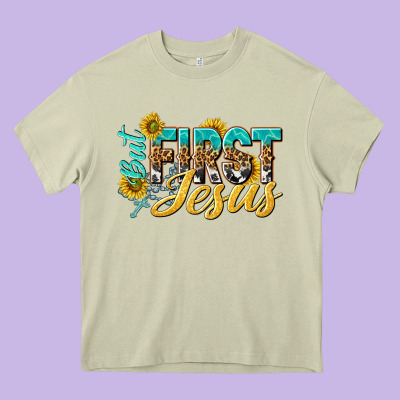 But First Jesus Heavy Core Tee Designed By Nancycooperartshop