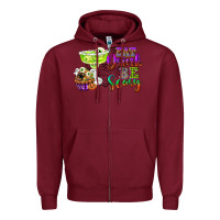 Burgundy eat drink and be scary Zipper Hoodie - CowGirlArtShop