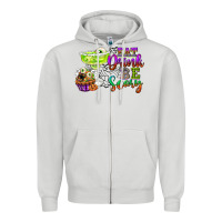 Dove Grey eat drink and be scary Zipper Hoodie - CowGirlArtShop