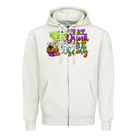 Oatmeal Heather eat drink and be scary Zipper Hoodie - CowGirlArtShop