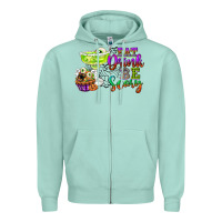 Seafoam eat drink and be scary Zipper Hoodie - CowGirlArtShop