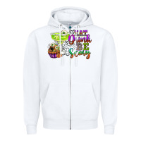White eat drink and be scary Zipper Hoodie - CowGirlArtShop