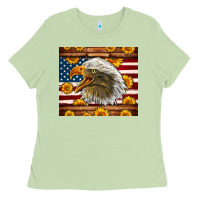 Matcha American Flag Eagle Ladies Tee - LillyAllenDesigns
