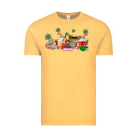 Vintage Mustard Christmas coffee Vintage Tee - MaliasSmallBusiness