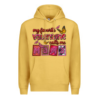 Antique Gold my favorite valentine calls me mama Premium Hoodie - OliviaCreatesArt