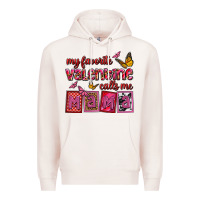 Pale Pink my favorite valentine calls me mama Premium Hoodie - OliviaCreatesArt