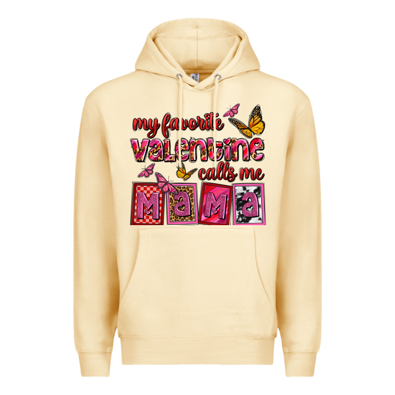 My Favorite Valentine Calls Me Mama Premium Hoodie by OliviaCreatesArt | Teevron