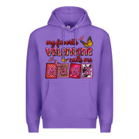 Purple my favorite valentine calls me mama Premium Hoodie - OliviaCreatesArt