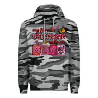 Slate Camo my favorite valentine calls me mama Premium Hoodie - OliviaCreatesArt