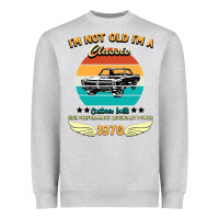 Heather Grey Vintage 50th Birthday I'm Not Old I'm A Classic Born In 1970 Heavyweight Sweatshirt - Bettercallsaul