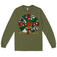 Army Green merry christmas windmill Long Sleeve Tee - Jasminsmagicworld