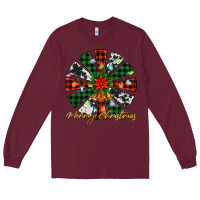 Burgundy merry christmas windmill Long Sleeve Tee - Jasminsmagicworld