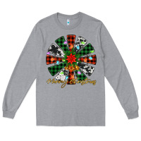 Heather Grey merry christmas windmill Long Sleeve Tee - Jasminsmagicworld