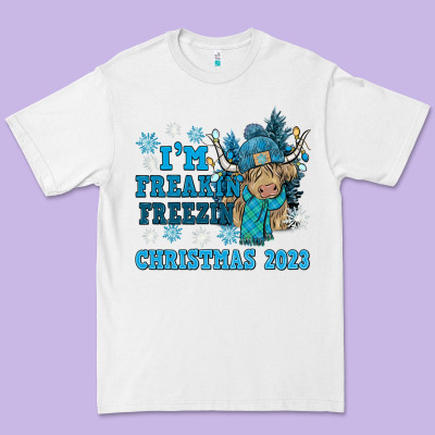 I'm Freakin Freezin Christmas 2023 Premium Tee Designed By Nancycooperartshop
