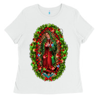 White our lady of guadalupe christmas Ladies Tee - Jasminsmagicworld