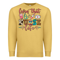 Antique Gold Livin' That Nurse Life Premium Sweatshirt - FaDigitalArtStudio
