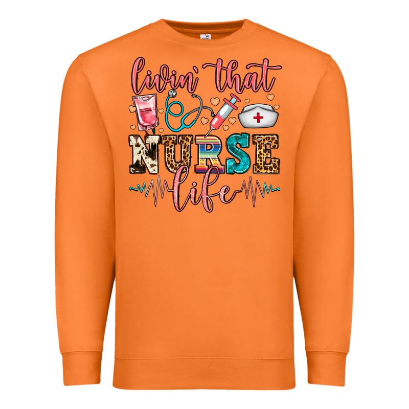 Livin' That Nurse Life Premium Sweatshirt by FaDigitalArtStudio | Teevron
