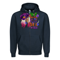 Navy in a world full of princesses be a witch Zipper Hoodie - CowGirlArtShop