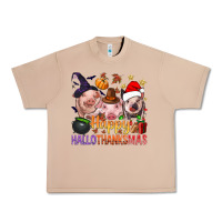 Burro Happy Hallothanksmas Pigs Urban Heavy Tee - BundleAndBundleShop
