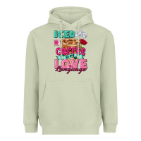 Matcha Iced Coffee is my love language Valentine's Day Heavyweight Hoodie - FaDigitalArtStudio