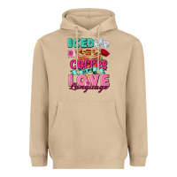 Mushroom Iced Coffee is my love language Valentine's Day Heavyweight Hoodie - FaDigitalArtStudio