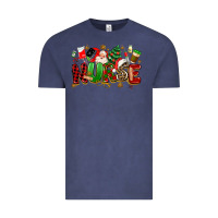 Vintage Denim christmas  nurse Vintage Tee - MaliasSmallBusiness
