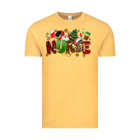 Vintage Mustard christmas  nurse Vintage Tee - MaliasSmallBusiness
