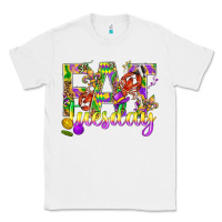 White Mardi Gras fat tuesday Classic Tee - BundleAndBundleShop