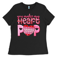 Black you make my heart pop Ladies Tee - NancyCooperArtShop