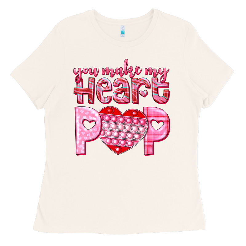 You Make My Heart Pop Ladies Tee by NancyCooperArtShop | Teevron