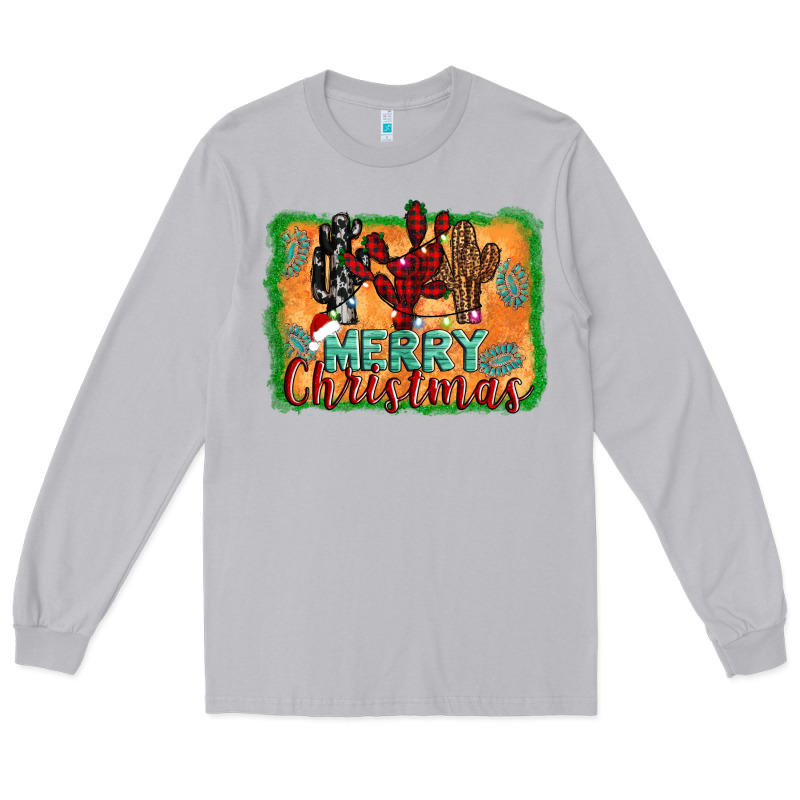 Merry Christmas Cactus Long Sleeve Tee by Jasminsmagicworld | Teevron