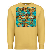 Antique Gold western aztec leopard glitter seamless pattern Premium Sweatshirt - FaDigitalArtStudio