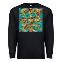 Black western aztec leopard glitter seamless pattern Premium Sweatshirt - FaDigitalArtStudio