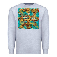 Heather Grey western aztec leopard glitter seamless pattern Premium Sweatshirt - FaDigitalArtStudio
