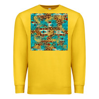 Lemon western aztec leopard glitter seamless pattern Premium Sweatshirt - FaDigitalArtStudio