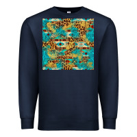 Navy western aztec leopard glitter seamless pattern Premium Sweatshirt - FaDigitalArtStudio