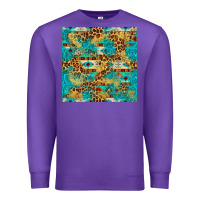 Purple western aztec leopard glitter seamless pattern Premium Sweatshirt - FaDigitalArtStudio