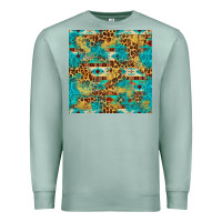 Seafoam western aztec leopard glitter seamless pattern Premium Sweatshirt - FaDigitalArtStudio