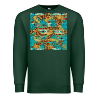 Sports Green western aztec leopard glitter seamless pattern Premium Sweatshirt - FaDigitalArtStudio
