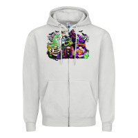 Dove Grey halloween gnome Zipper Hoodie - CowGirlArtShop