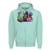 Seafoam halloween gnome Zipper Hoodie - CowGirlArtShop