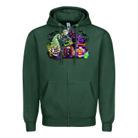 Sports Green halloween gnome Zipper Hoodie - CowGirlArtShop